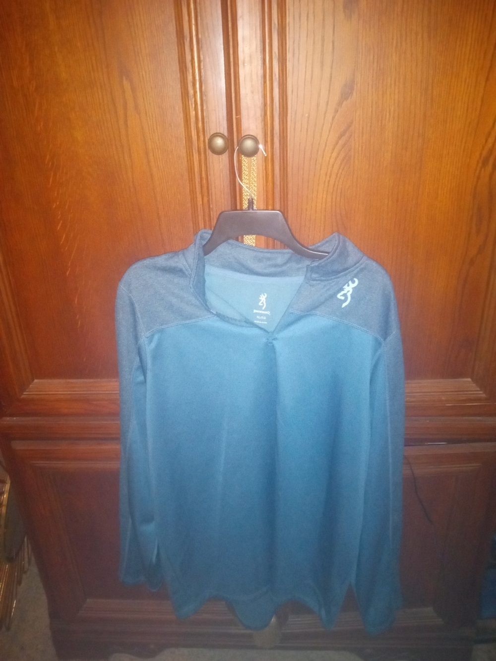 Browning Long Sleeve Performance Pullover in Teal Blue